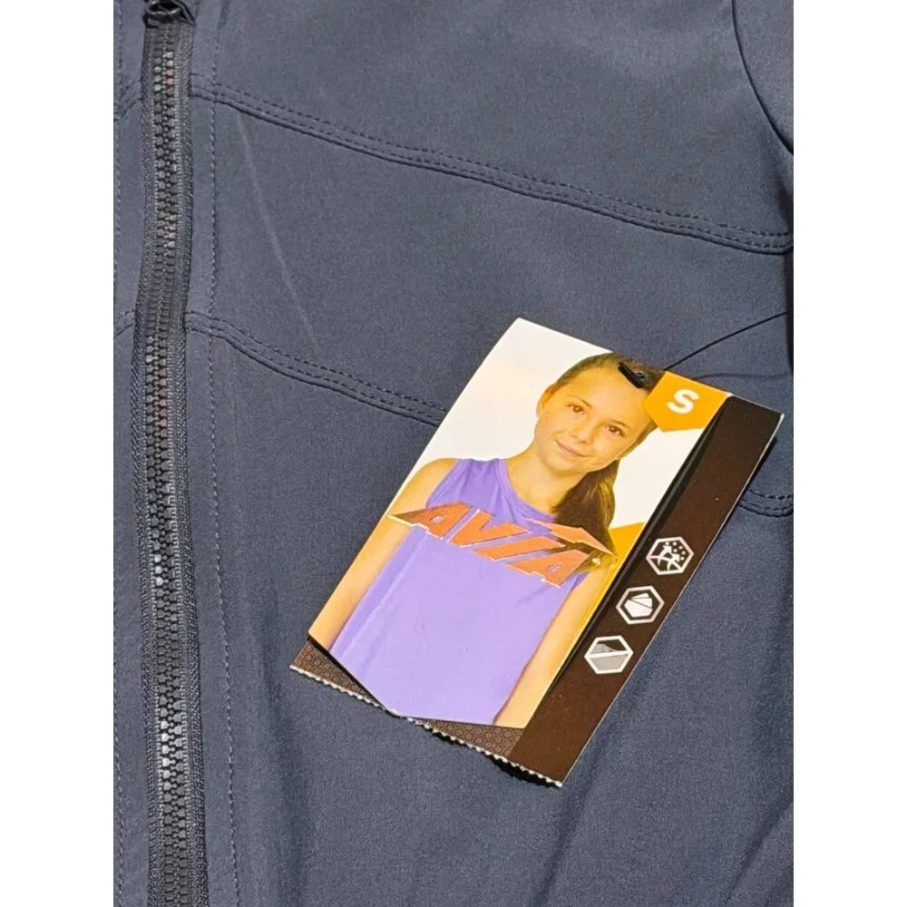 NWT Avia Studio Girls Small 6/6X Grey Hooded Romper One-Piece Casual Activewear‎